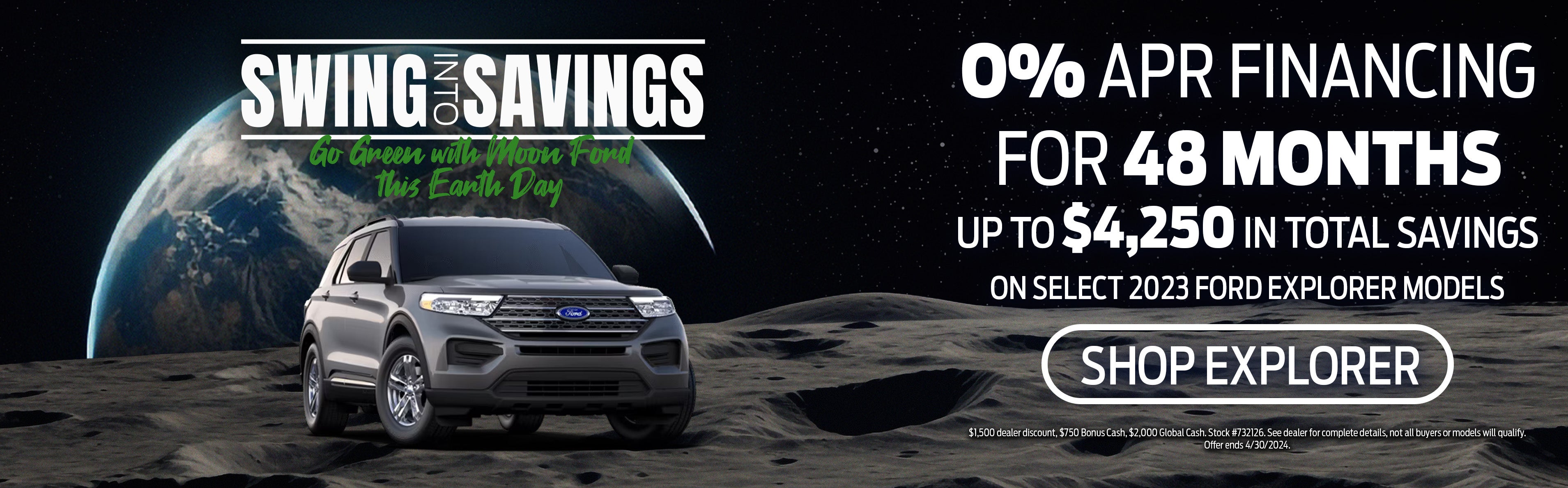 0% for 48 months + up to $4,250 savings on 2023 Explorer